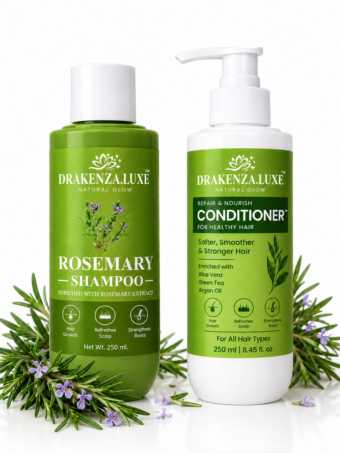 DRAKENZA.LUXE Rosemary Shampoo & Repair Conditioner Duo