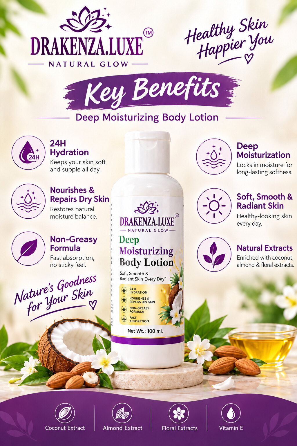 DRAKENZA.LUXE Deep Moisturizing Body Lotion