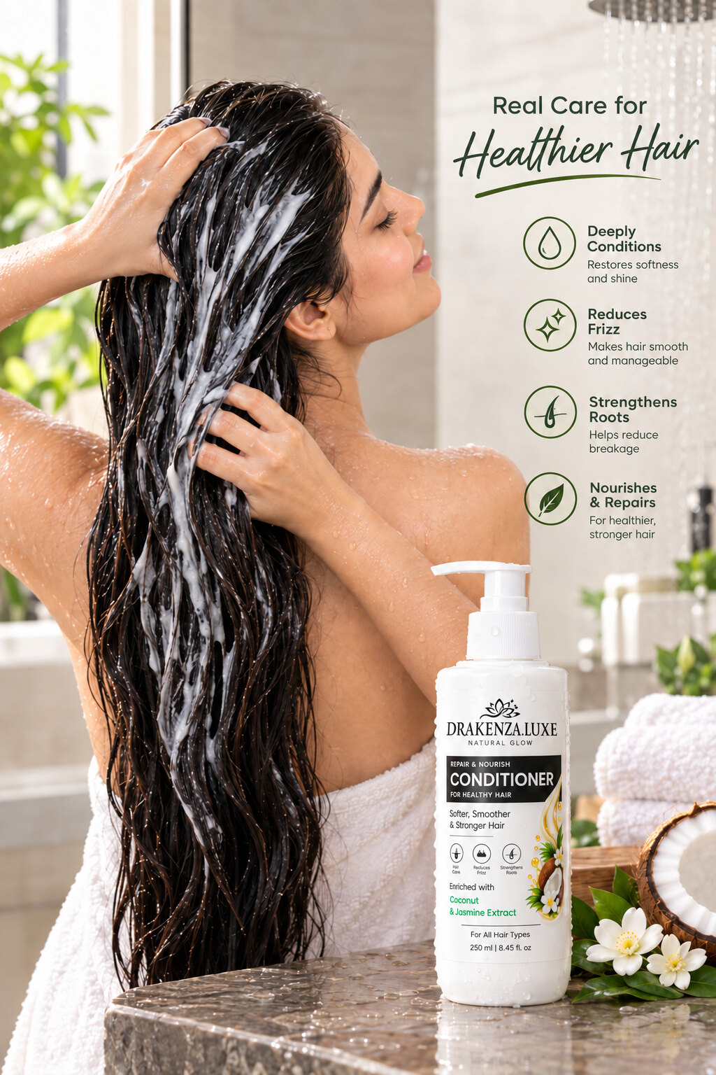 DRAKENZA.LUXE Repair & Nourish Conditioner — Coconut & Jasmine Extract
